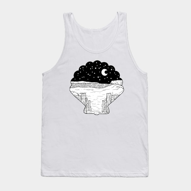 Simple Beach Seashell Illustration Tank Top by bblane